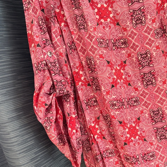 Fred David Pink Geometric Pullover Blouse - Picture 5 of 10